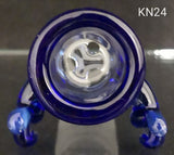 Knock Out (Kirill) Glass - 18mm Colored Bowl w/ Built In Screen (3 Hole) - Colors Available