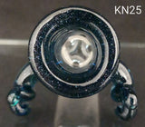 Knock Out (Kirill) Glass - 18mm Colored Bowl w/ Built In Screen (3 Hole) - Colors Available