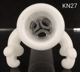 Knock Out (Kirill) Glass - 18mm Colored Bowl w/ Built In Screen (3 Hole) - Colors Available