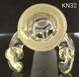 Knock Out (Kirill) Glass - 18mm Colored Bowl w/ Built In Screen (3 Hole) - Colors Available