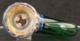 Lysergic Glass - 14mm Honey Comb Up Horn Bowl (4 Hole) - Colors Available