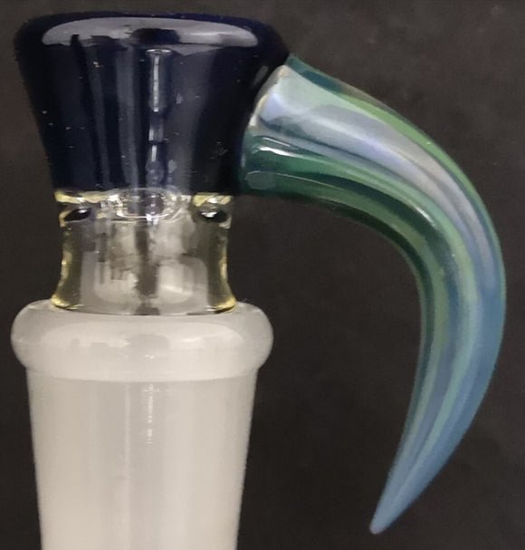 Lysergic Glass - 18mm Colored Horn Bowl (4 Hole) - Blue