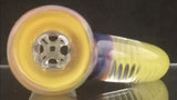 Lysergic Glass - 18mm Colored Horn Bowl (4 Hole) - Colors Available