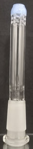 Lysergic Glass - 3½" 18mm to 14mm 360 Grid Colored Tip Downstem - Blue