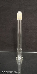 Mini Monster - 18mm to 14mm Sandblasted Color Accent Gridded Downstem - Yellow