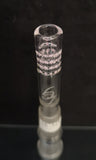 Lysergic Glass - 2 1/2" 18mm to 18mm Colored 360 Grid Clear Downstem - Pink - $75