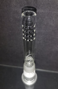 Lysergic Glass - 3" 18mm to 14mm Colored 180 Grid Clear Downstem - Black - $60
