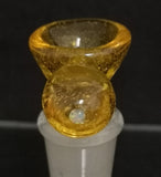 Mack Ziller Glass - 14mm Bowl w/ Opal (1 Hole) - Orange - $50