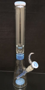 KOBB Glass - 17.5" Worked Beaker Bong w/ Matching Stem & Bowl (1 Hole) - Lucid/Kobb's Blues - $600