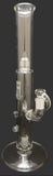 Sovereignty Glass - Fixed Stem 180° Double Millie Bong w/ 18mm Bowl (4 Hole) - Clear
