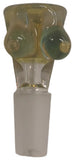 Benwa Glass - 14mm Boobies Bowls (1 Hole) - Colors Available