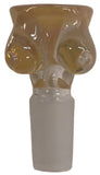 Benwa Glass - 14mm Boobies Bowls (1 Hole) - Colors Available