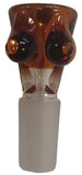 Benwa Glass - 14mm Boobies Bowls (1 Hole) - Colors Available