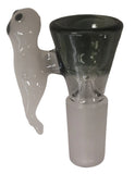 Benwa Glass - 14mm Colored Bowl w/ Designed Handle (1 Hole) - Colors & Handle Designs Available