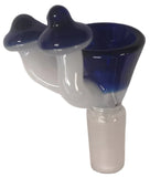 Benwa Glass - 14mm Colored Bowl w/ Designed Handle (1 Hole) - Colors & Handle Designs Available