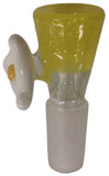 Benwa Glass - 14mm Colored Bowl w/ Designed Handle (1 Hole) - Colors & Handle Designs Available