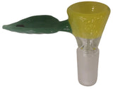 Benwa Glass - 14mm Colored Bowl w/ Designed Handle (1 Hole) - Colors & Handle Designs Available