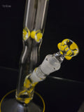 EHLE Glass - 20.5" Straight Bong w/ Matching Ice Pinches, Matching Downstem & Matching Bowl - Colors Available - $750