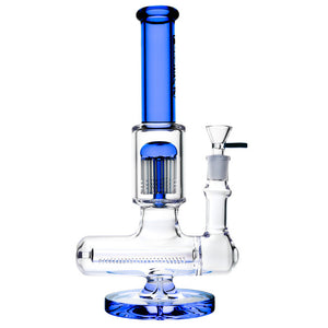 Pulsar Glass - 11" 14mm Inline Bong w/ Tree Perc - Blue