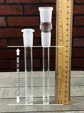 Lysergic Glass - 3" 18mm to 14mm Colored 180 Grid Clear Downstem - Black - $60