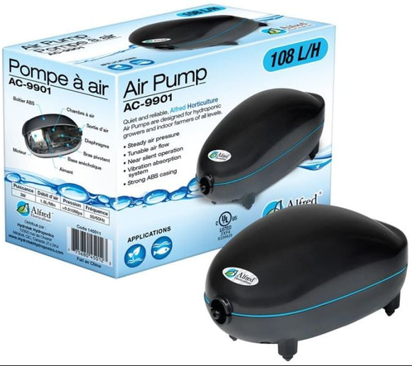 Alfred Horticulture - Air Pump 1 Outlet 108L/H