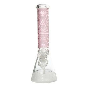 Cheech Glass - 14" Sandblasted Beaker Bong - Pink