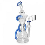 Gear Premium - 10" Crystal Glide Triple Uptake Recycler Rig - Colors Available