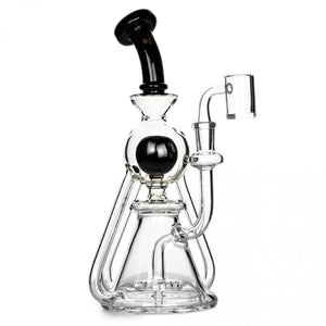 Gear Premium - 9.5" Panorama Triple Uptake Concentrate Recycler Rig - Black