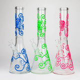 15.5" Glow In The Dark Octopus Beaker Bong - Colors Available