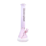 HOSS Glass - 18" Colored Beaker Bong w/ Window Base - Colors Available