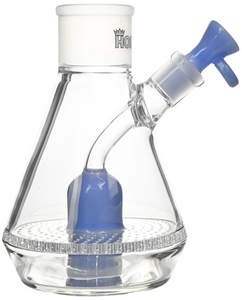 Hoss Glass - Honeycomb Beaker Base Build-a-Bong - Milky Blue