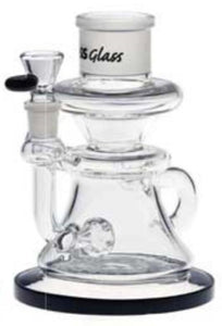 HOSS Glass - Recycler Base Build-a-Bong - Black