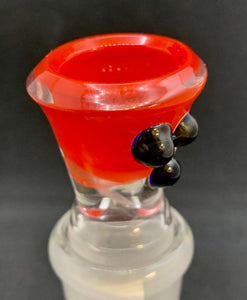 Pied Piper Glass - 18mm Colored Bowl (1 Holes) - Red