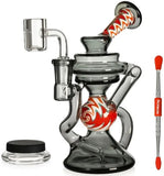 Phoenix Star Glass - 6" Recycler Rig Gift Set - Black