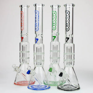 Preemo - 19" Beaker Bong w/ Double Disk Perc - Red (P016)