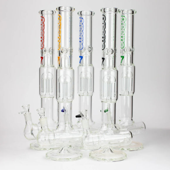 Preemo - Triple Inline Bong w/ Tree Perc - Orange ( P015)