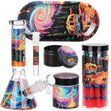 Pulsar Glass - Design Series Beaker Bong Smokers Kit - Designs Available