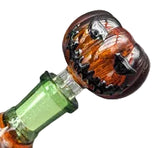Pulsar Glass - 11" Twisted Pumpkin Zong Bong - Green