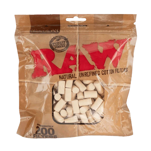 Raw - Cotton Filters Bag Of 200 - Regular Size