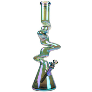 Red Eye Tek - 19" 4 Arm Terminator Finish Zong w/ Matching Screen Bowl - Metallic Green