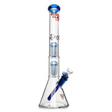 Red Eye Glass - 18" 7mm Wildwood Beaker Bong w/ Double Tree Perc's - Colors Available