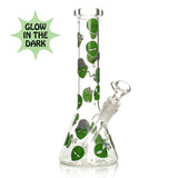 Red Eye Glass - 15" Glow In The Dark Beaker Bong - Designs Available