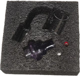 14mm Quartz Banger Male 90° Flat Top w/ Spinner Cap & Terp Pearls - Colors Available