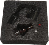 14mm Quartz Banger Male 90° Flat Top w/ Spinner Cap & Terp Pearls - Colors Available
