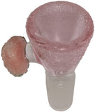 Benwa Glass - 14mm Colored Bowl w/ Designed Handle (1 Hole) - Colors & Handle Designs Available