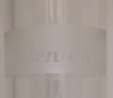 Benwa Glass - 15" CFL Accented Fumed Imperial Perc Bong w/ Matching Bowl (4 Hole) - CFL Pink