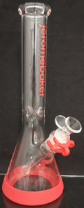Jerome Baker - 12" Beaker Bong w/ Silicon Bumper - Red