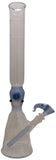 Kahuna Glass - 17½" Scalien Beaker Bong w/ Matching Stem & Bowl (1 Hole) - Blue