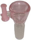 Benwa Glass - 14mm Colored Bowl w/ Designed Handle (1 Hole) - Colors & Handle Designs Available