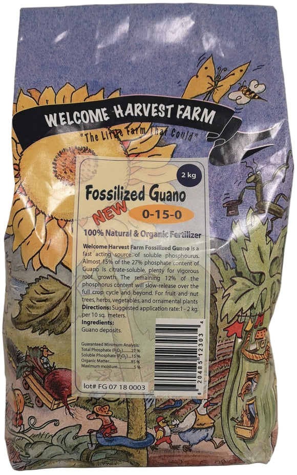 Welcome Harvest Farm - Fossilized Guano Powder Fertilizer - 2kg